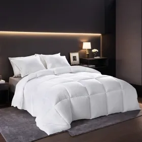 Extra Large White Checkered Plump Duvet - Luxury Hotel-grade Bedding For Bedrooms And Guesthouses. Features Ultra-soft Thickened Warmth With All- (Option: Defaulttitle)
