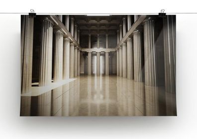 Column interior empty room Canvas Print or Poster (Type: Poster Print, size: XX-Large (32" x 24"))